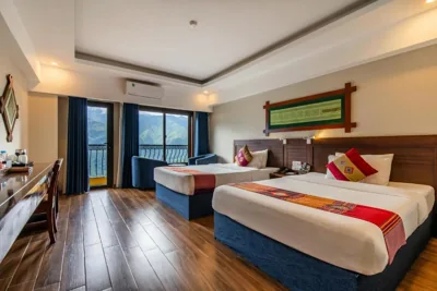 Deluxe Double or Twin Room with Mountain View — Sapa Charm Hotel